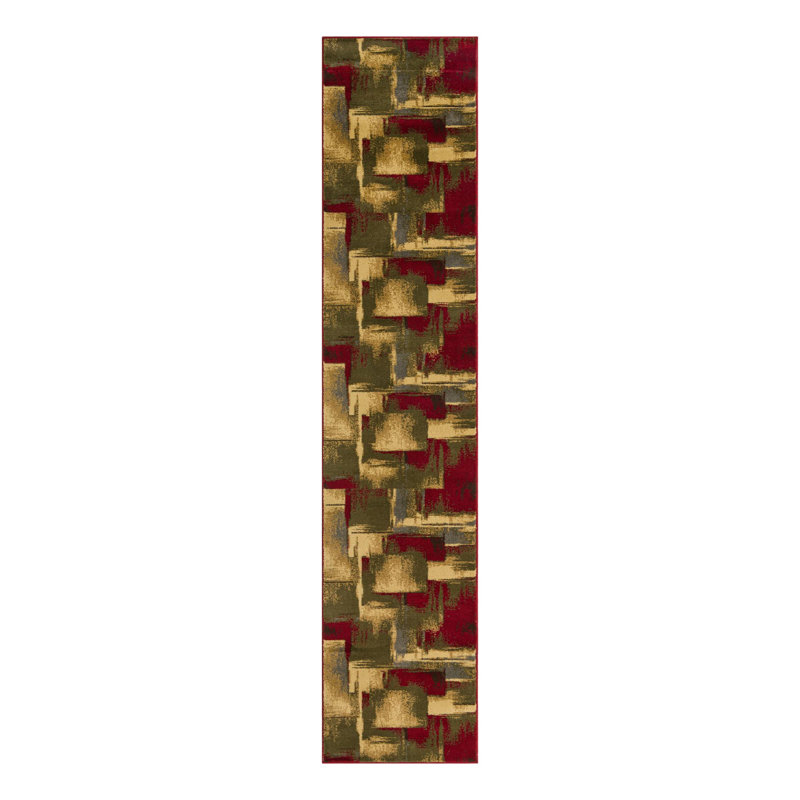 Tapis abstrait Ivetta, Tapis de couloir 2 pi 2 po x 10 pi