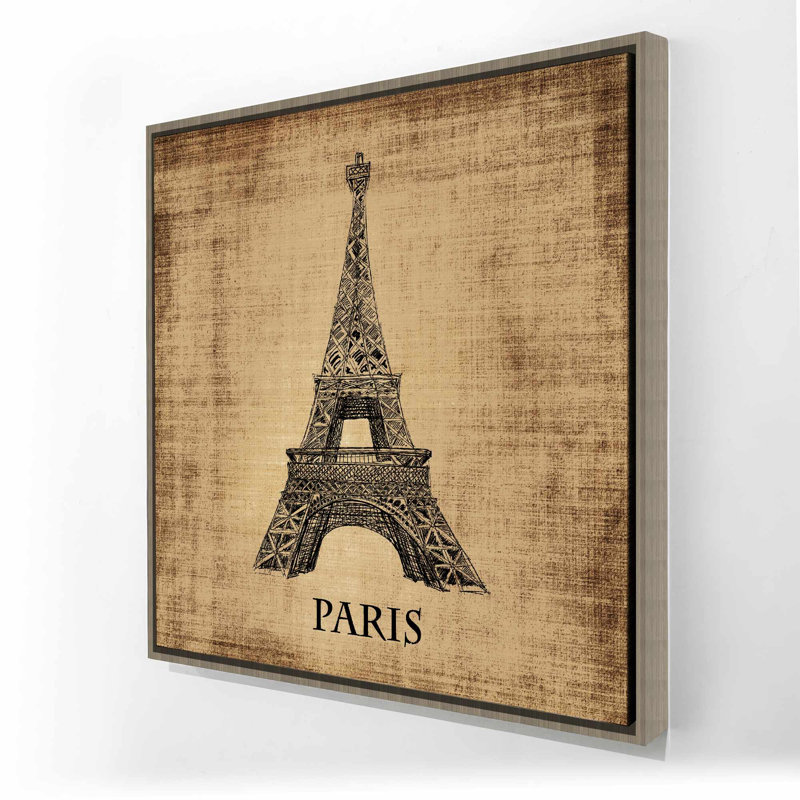 Illustration de la Tour Eiffel - Toile encadrée pour la décoration intérieure