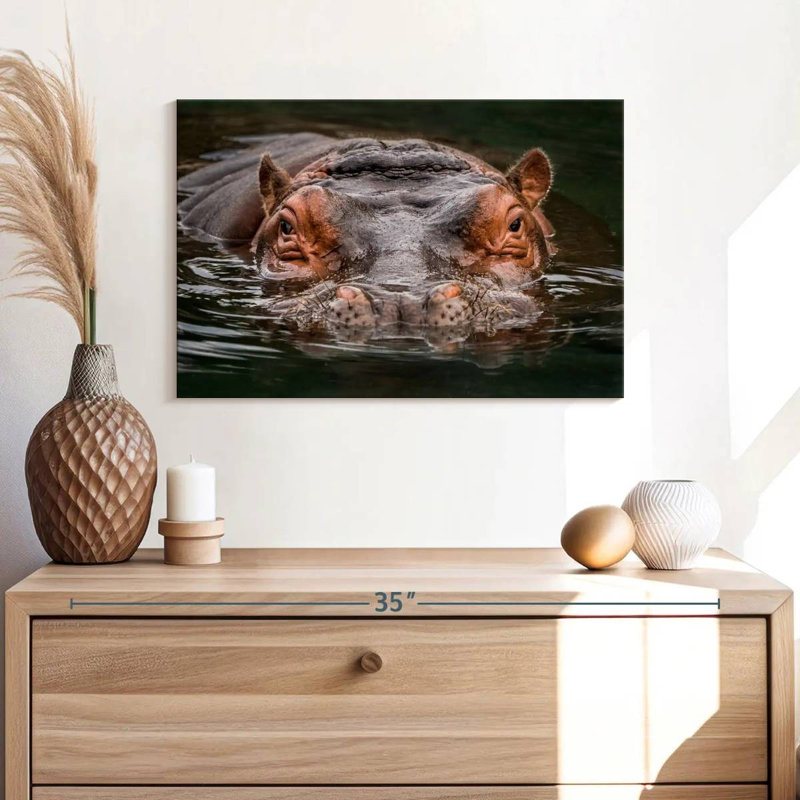 Brampt Submerged Hippo, 16" H x 24" W