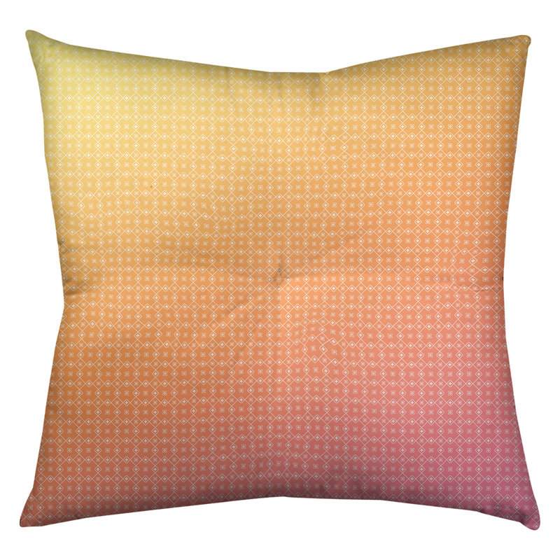 Coussin Katelyn Elizabeth, 30 po x 30 po, Jaune / Rose