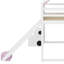 Lit simple mezzanine en bois en forme de maison avec une tente-2092071042-2112947352
