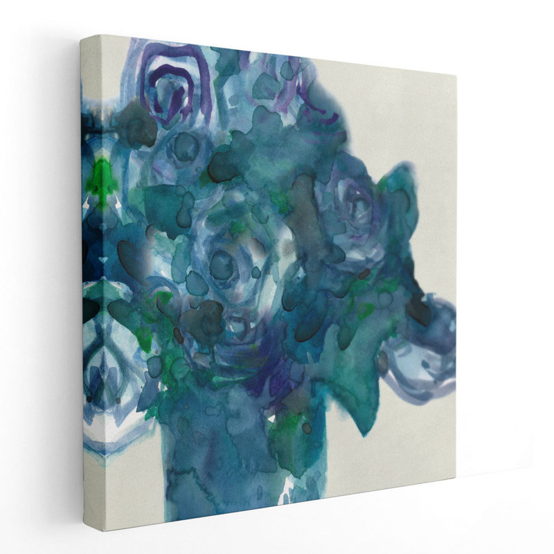 «Turquoise Bunch II», reproduction d'art sur toile, H 12 po x l 12 po