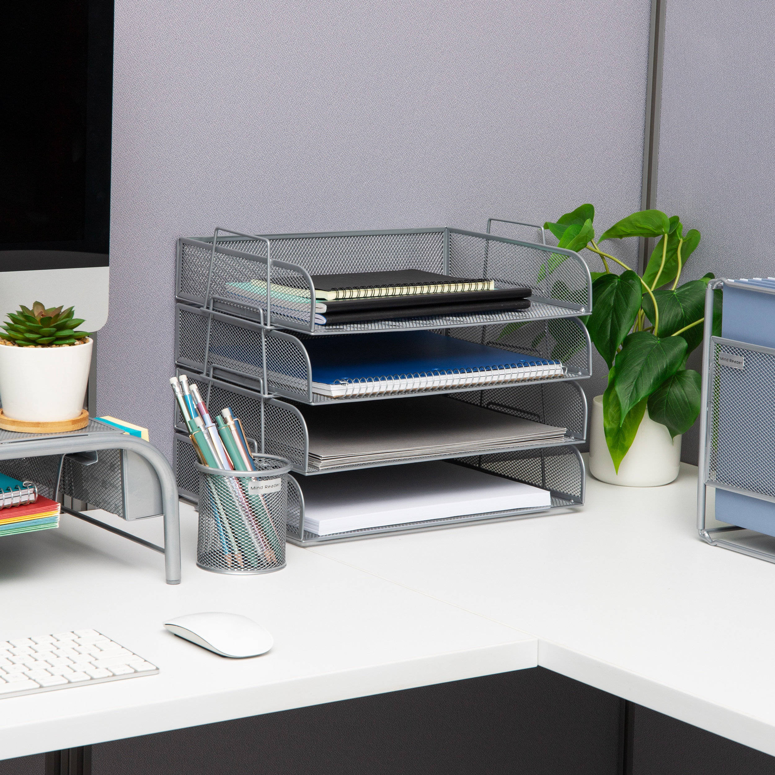 Inbox Zero Stackable Paper Tray, Desktop Organizer, File Storage, Metal ...