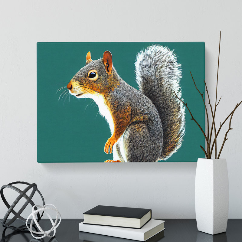 A Tantalising Squirrel - Wrapped Canvas, 50cm H x 76cm W x 3cm D