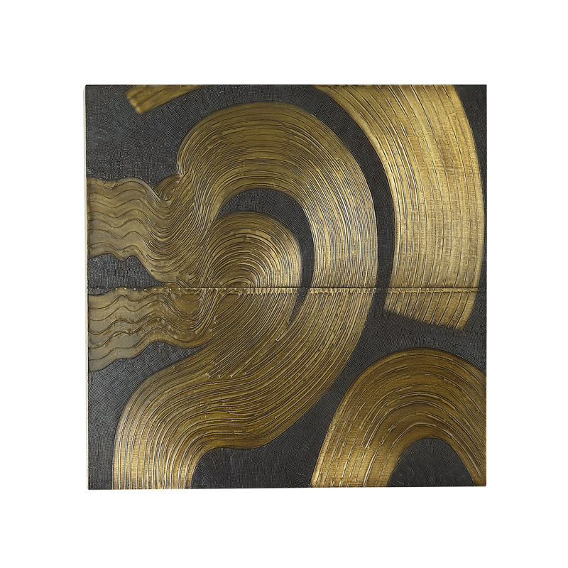 Panneau mural C Courants-Laiton / Bronze-A
