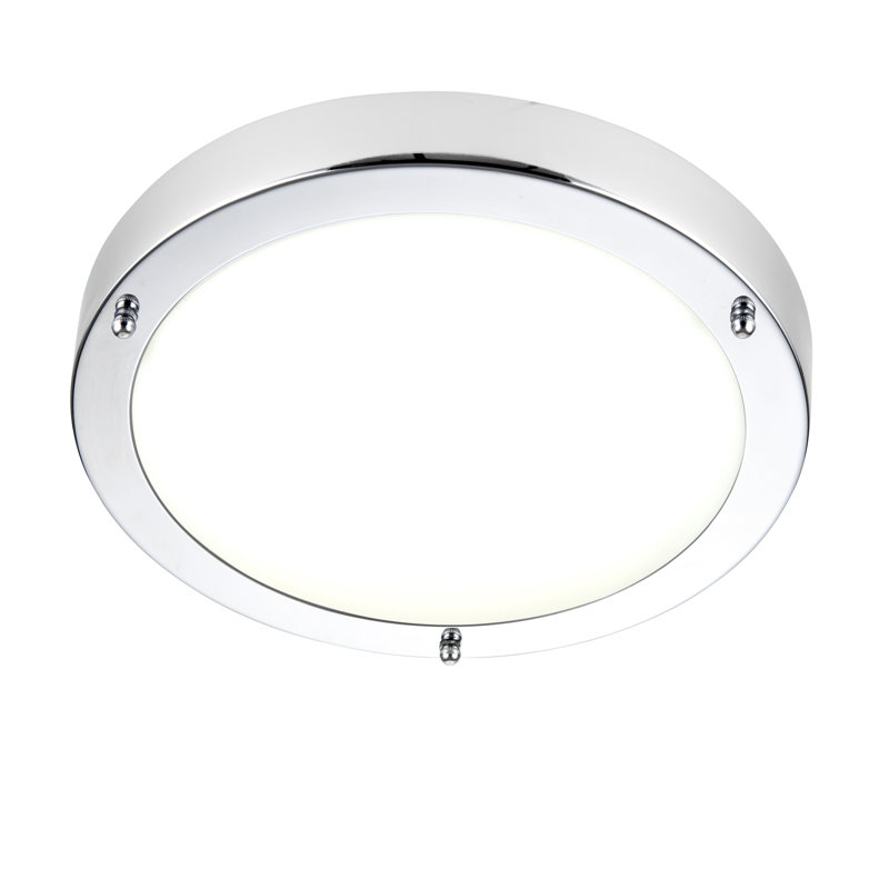 Glass LED Flush Mount, Chrome