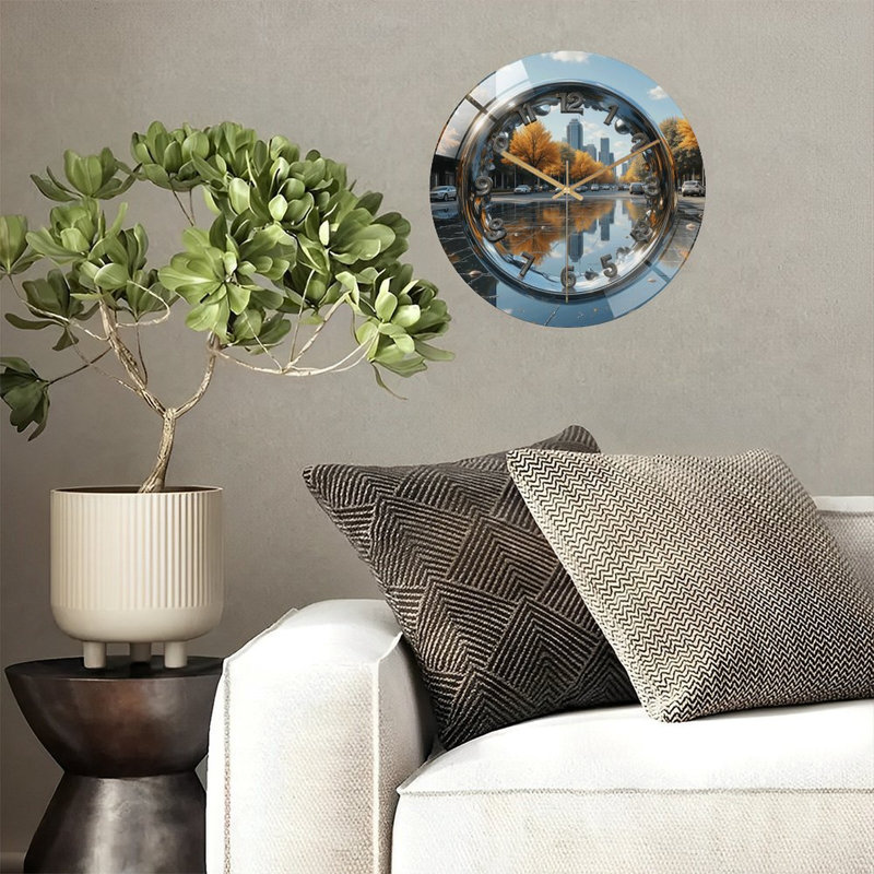 Horloge murale décorative en acier inoxydable pour horloge murale 12 po