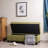 Fabric Storage Ottoman in Light Blue with Birch Legs, 50" Seating & Hidden Storage-1940334756