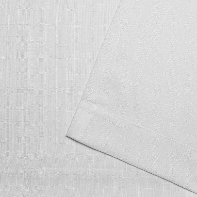 Jianyu Semi Sheer Sliding Panel Pair, 27" W x 96" L, White