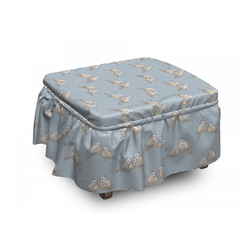 Housse pour repose-pieds à coussins carrés, Motif 2