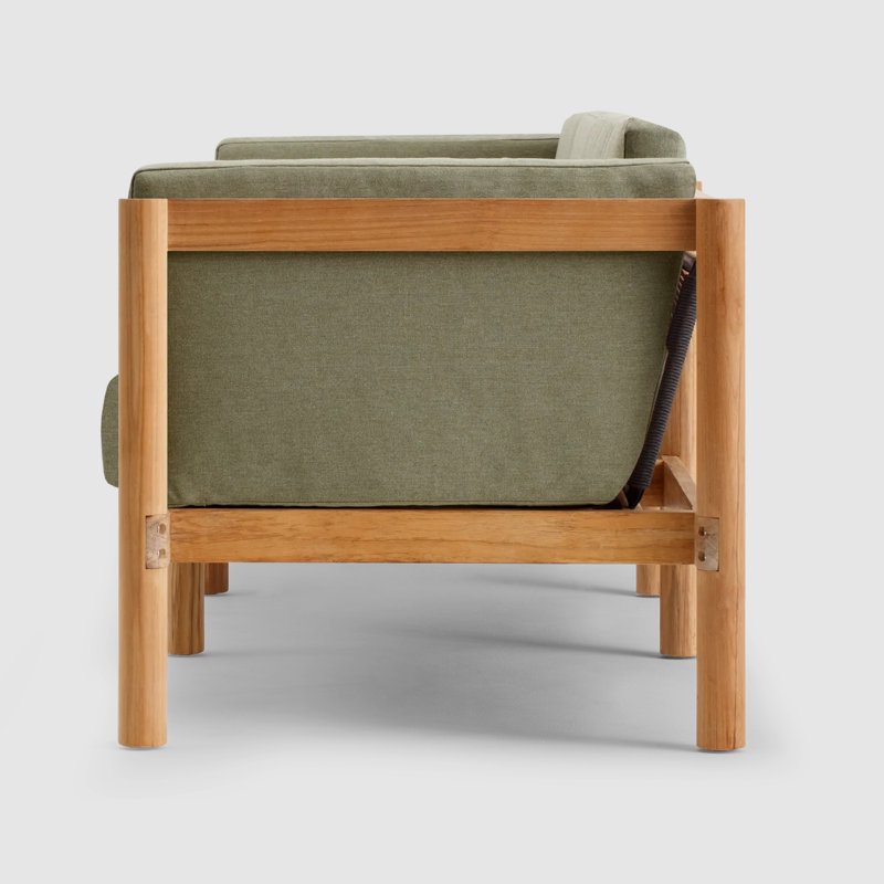 Haven Outdoor 3 - Seat Patio Sofa, Sunbrella Leaf
