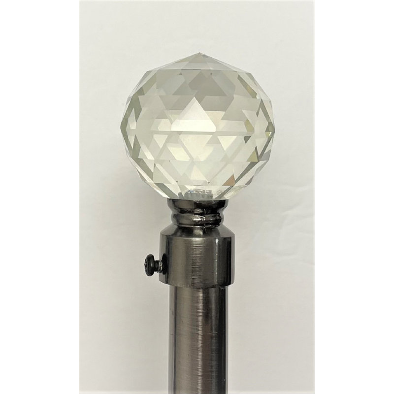 Black Nickel Adjustable Single Curtain Rod, 48" - 86"