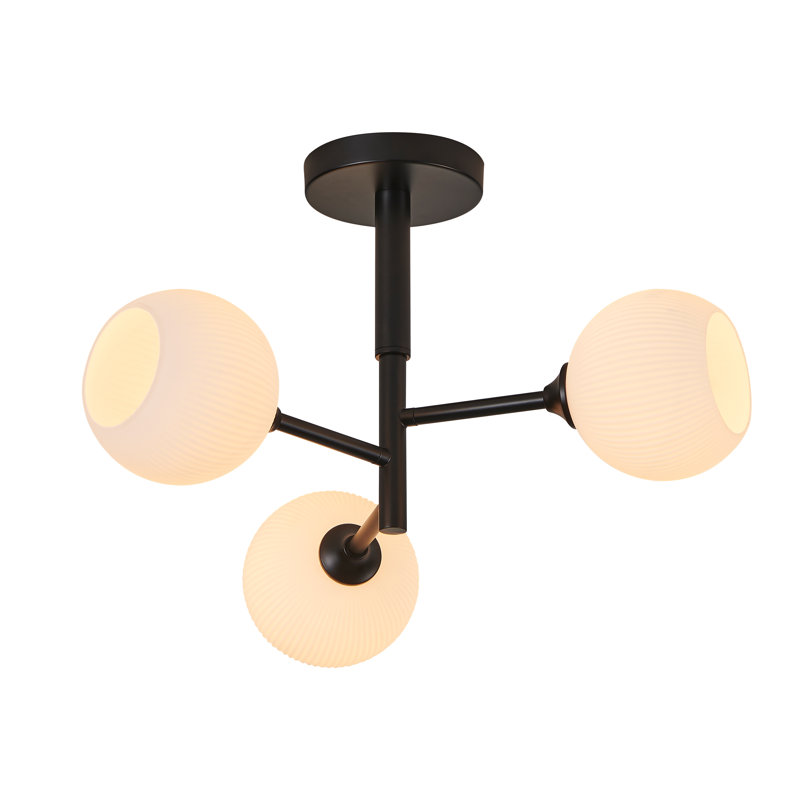 Dymphia 3-light Dimmable Semi Flush Mount