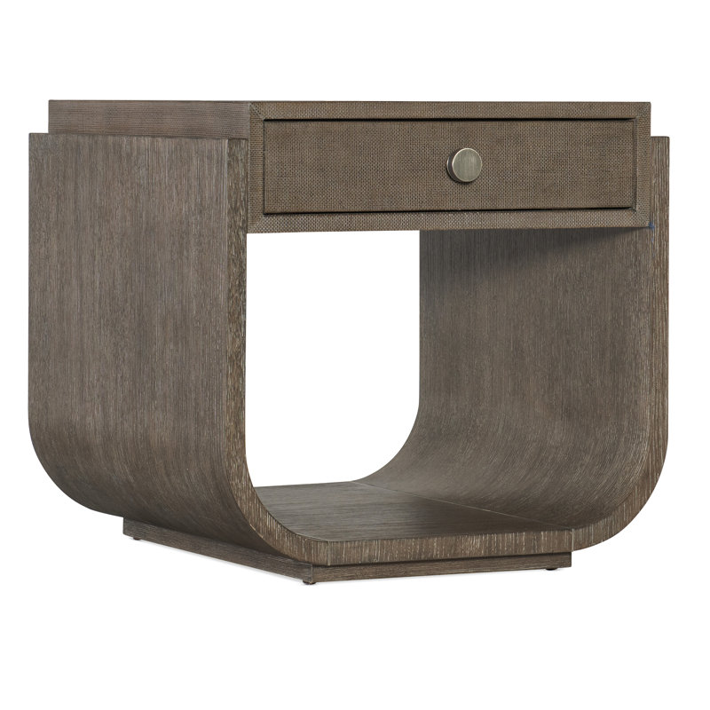 Modern Mood End Table with Storage, Mink