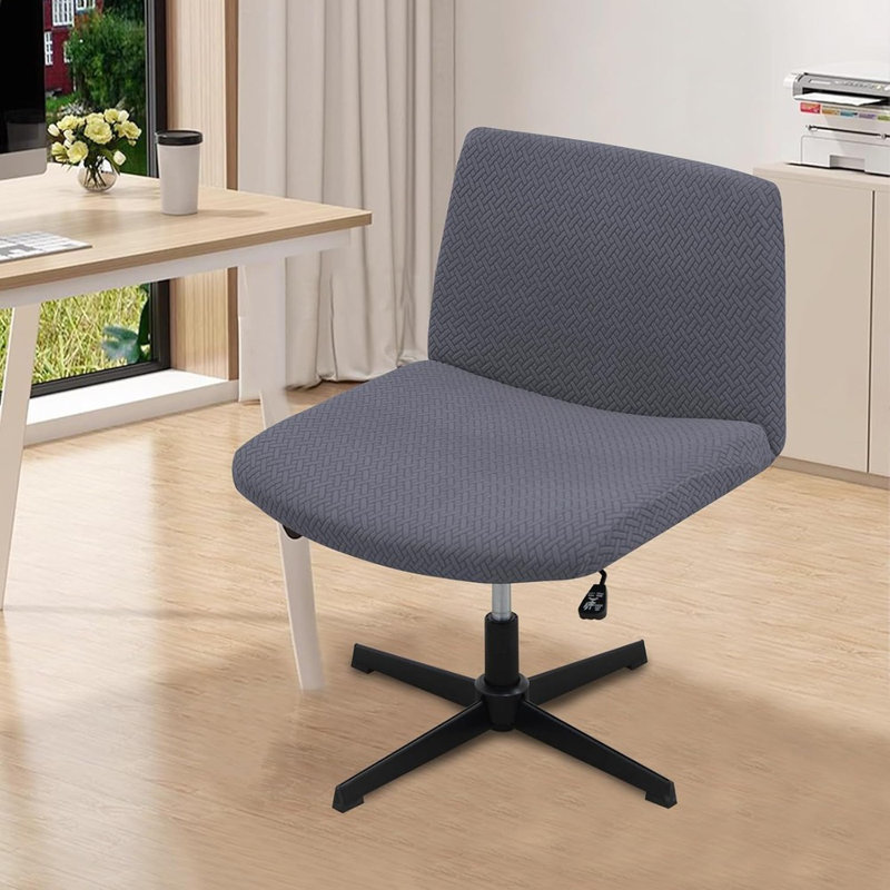 Housse pour fauteuil de bureau Livego, Polyester gris foncé