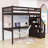 Twin Size Wooden Loft Bed With Built-In Desk And Storage-1699348006
