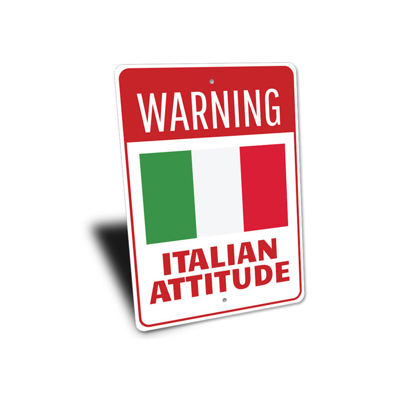 Plaque italienne en aluminium, H 18 po x l 12 po x P 0,06 po