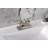 Kingston Brass Manhattan Two-Handle 3-Hole Deck Mount 4" Centerset Bathroom Faucet with Pop-Up Drain-95752695