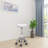 Swivel Adjustable Height Counter Stool with Metal Frame