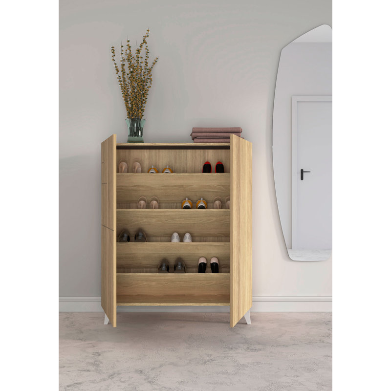 16 Pair Shoe Storage Cabinet