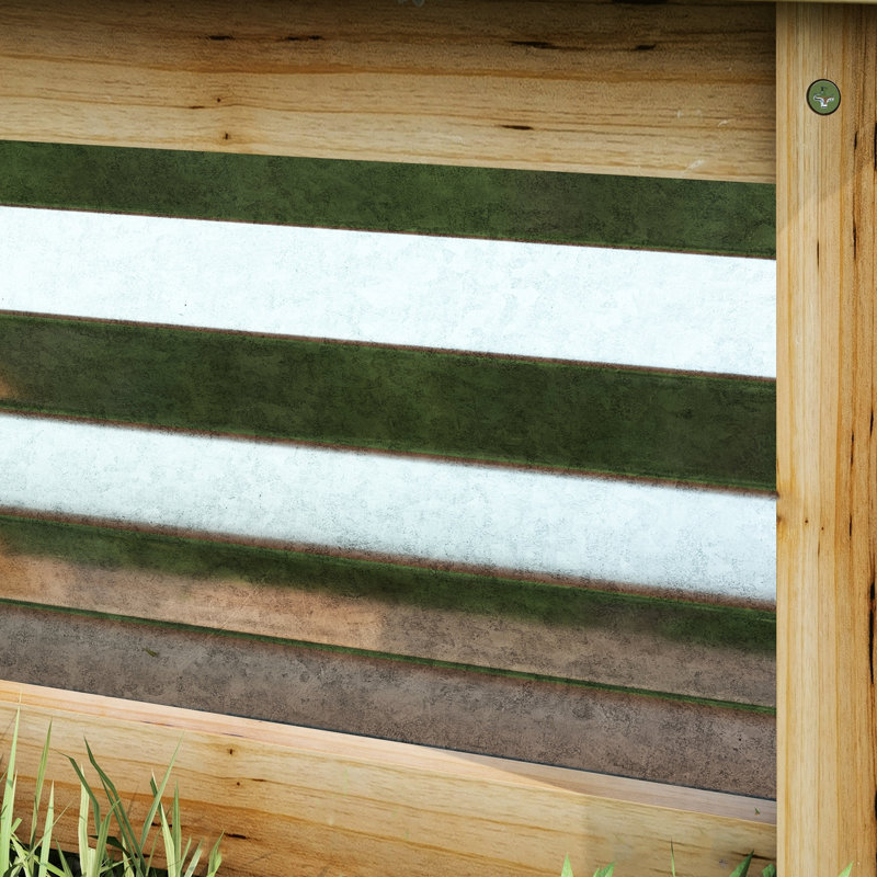 Ensemble de lit surélevé pour l'extérieur, en métal galvanisé avec renforcement en bois, pour la croissance des plantes