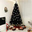 Grand arbre de Noël artificiel, arbre de Noël non éclairé avec 2132 pointes de branches, ouverture automatique, base en acier, décoration des Fêtes pour le bureau personnel,-1996327643