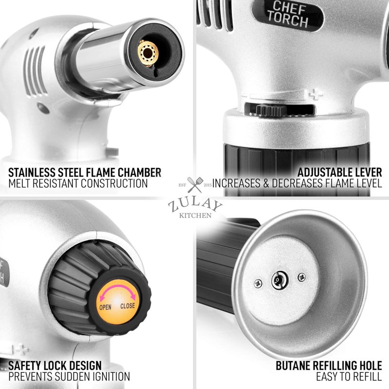 Briquet pour torche de cuisine au butane Zulay