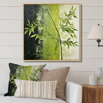 «Green Ferm Simple Collage II», reproduction sur toile
