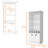 White Glassware Rack Bar Cabinet For Home Entertainment - 3 Shelves, 5 Bottle Spacious Organizing Barware , Stand