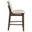 Chaise de comptoir rembourrée Redbridge crème et noyer-1511069666-1511069667