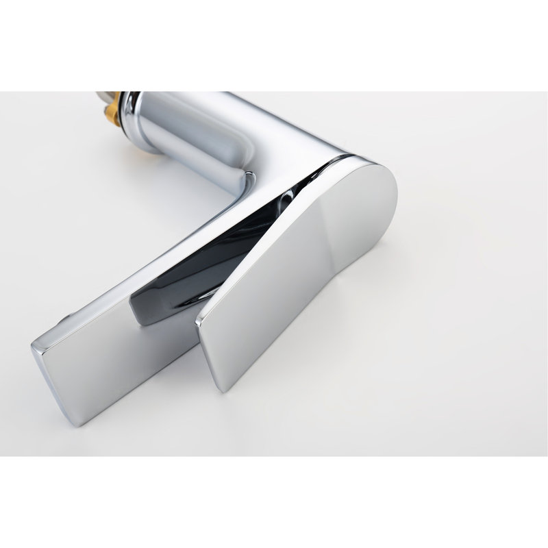 Robinet pour salle de bain moderne - débit de 9 L / min, ensemble de lavabo monté en surface, bec de 5,04 po, doux