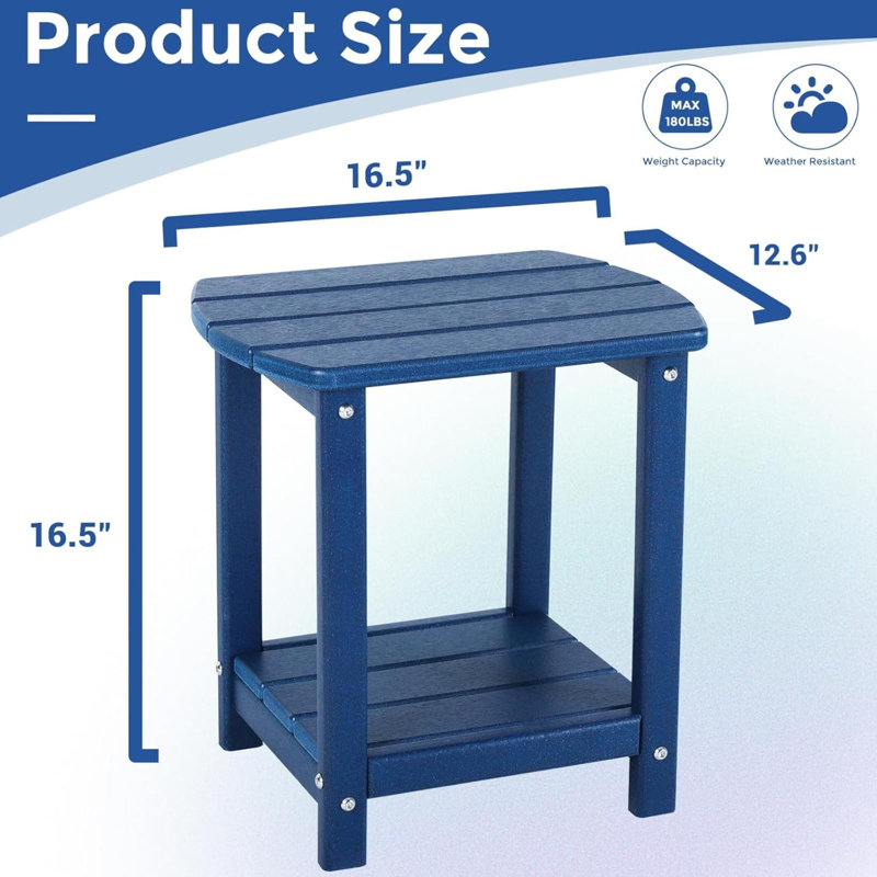 Table de bout Adirondack Square, Bleu