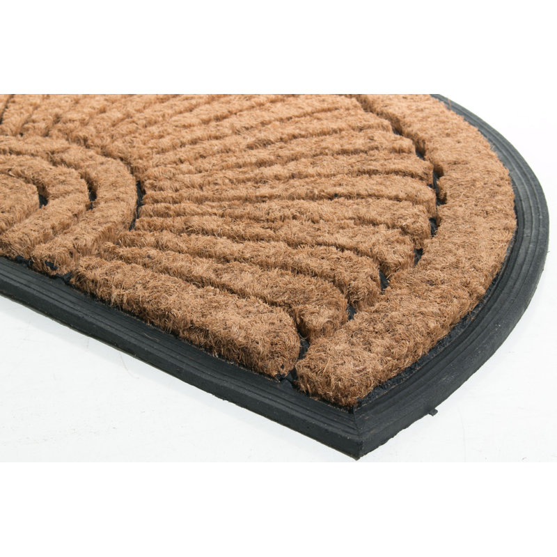 Needville Non-Slip Indoor Doormat, Semi-Circle 2' x 3'