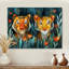 Pépinière orange, vert, été, tigre Meadows I - tigre, art mural-1345938450-1345938441