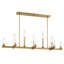 Fedler 13-Light Linear Chandelier in Warm Brass