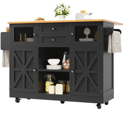 140 cm W Kitchen Island with Top