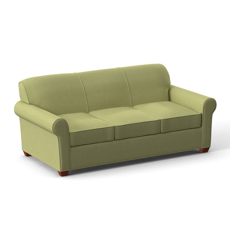 Finn 83" Rolled Arm Sofa Bed with Reversible Cushions, Innerspring, Ridgecrest Meadow, BM Cherry