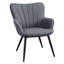 color Upholstered Armchair, Modern  Accent Chair with Wing Side and Metal Legs-312863937-312863936