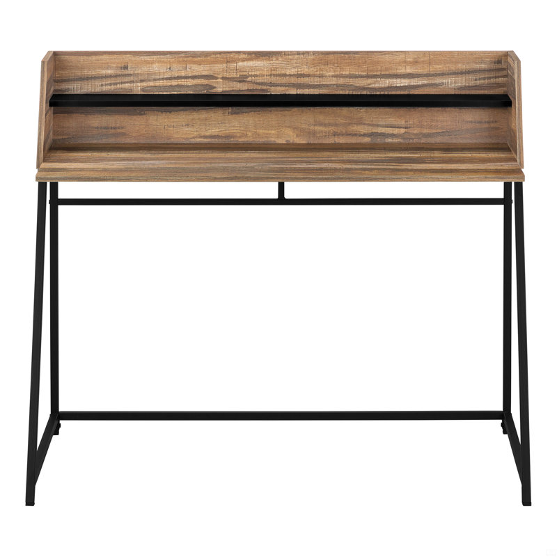 Computer Desk, Home Office, Laptop, Storage Shelves, 48"L, Dark Brown/Black