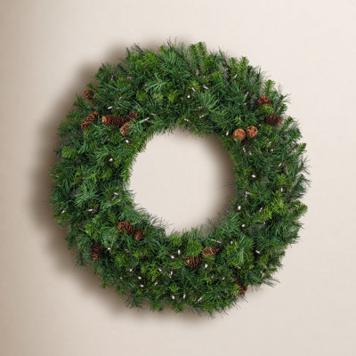 Nauman Faux Lighted Mixed Assortment 36'' Wreath