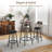 3-Piece Bar Table Set For 2, Small 2-Tier Round Bistro Pub Dining Table & PU Upholstered Stools With Backrest-1971949800-1971949804-1971949805