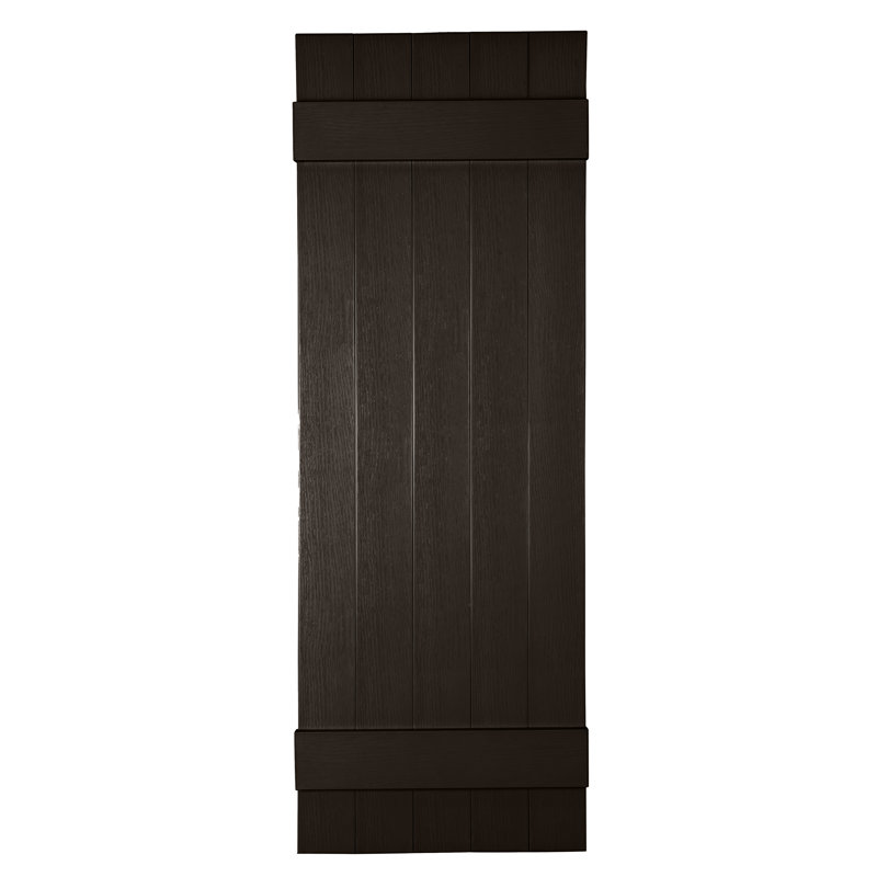 Persiennes personnalisées à 5 planches fermées, 41", Morceaux de chocolat