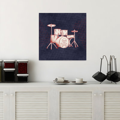 Rocker Drums Retro Abstract Art