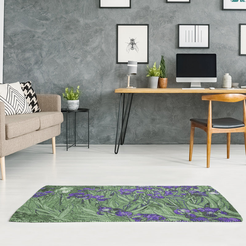 Tapis de la zone verte en chenille irises, Rectangle 2 pi x 3 pi