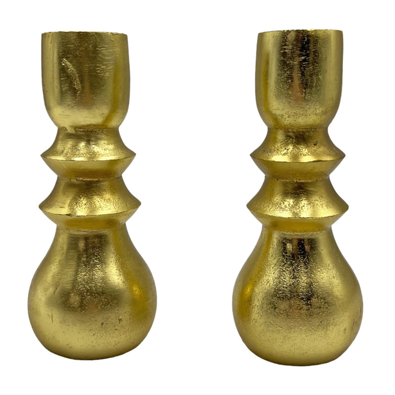 Chandelle effilée en aluminium 6,5 "H, Or