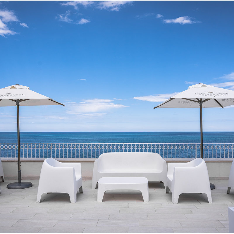 Solid 71'' Outdoor Sofa, Black