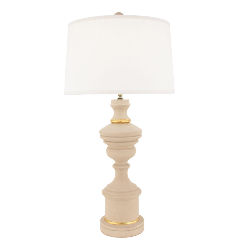 Eileen Table Lamp, Pink/Gold Leaf, White