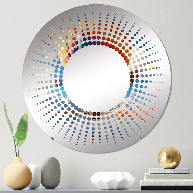 Starburst Decorative Mirror-MIR113292-Round, H 23,6 po x l 23,6 po, French Basque Beaches 