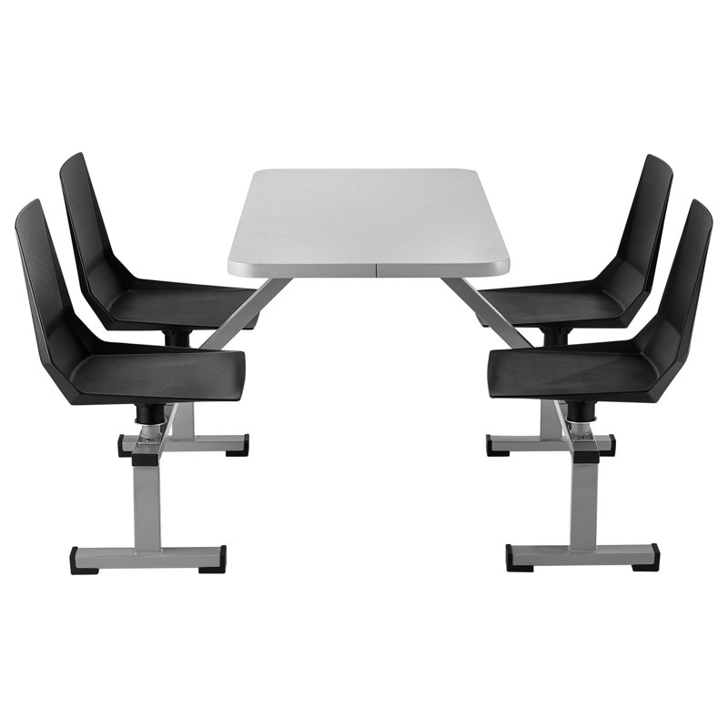 Cabine pivotante Cluster, 24 x 48, centre en panneau de fibres à densité moyenne, protectEdge, plateau nébuleux gris, Noir