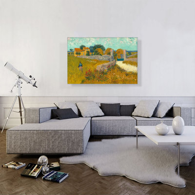 «Farmhouse In Provence 1888» par Vincent Van Gogh - peinture sur toile tendue